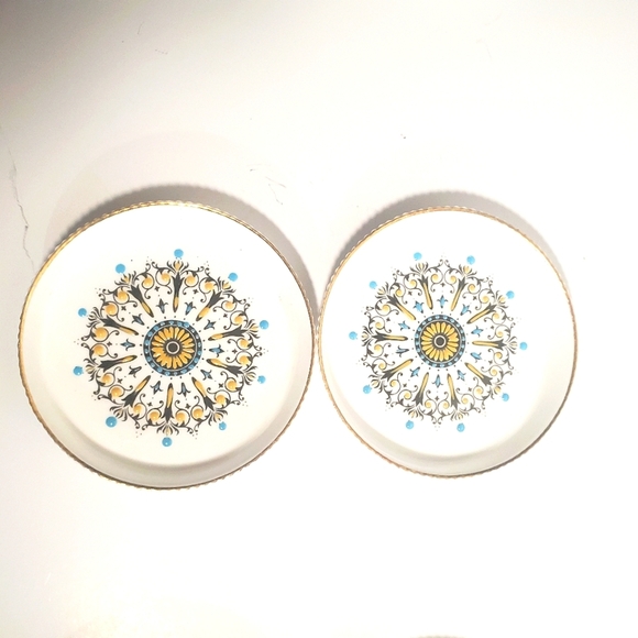 ROYAL WORCESTER Set of Six Bone China Decorative Coasters with Medallion Pattern - Picture 6 of 10